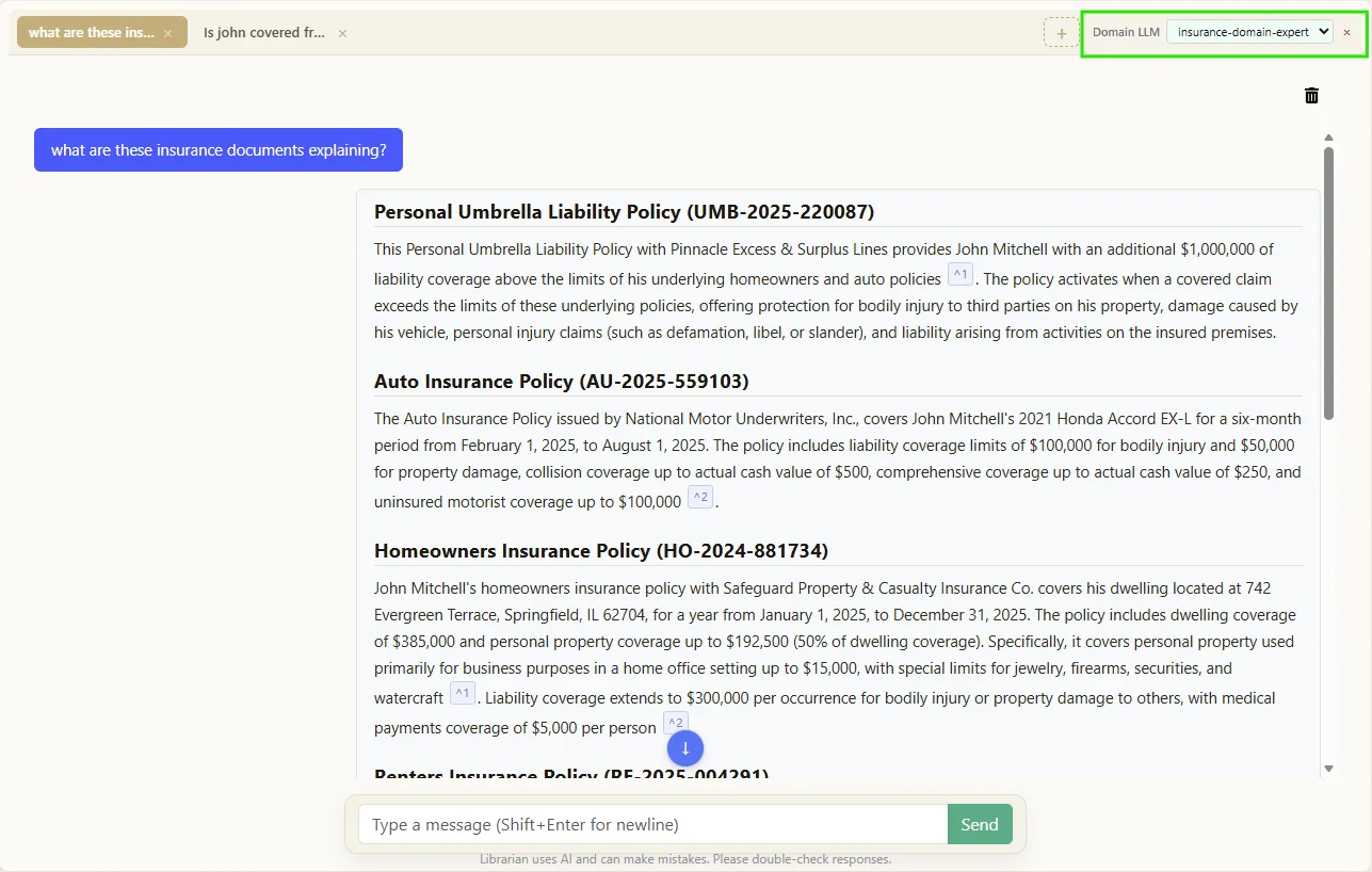 Domain expert llm